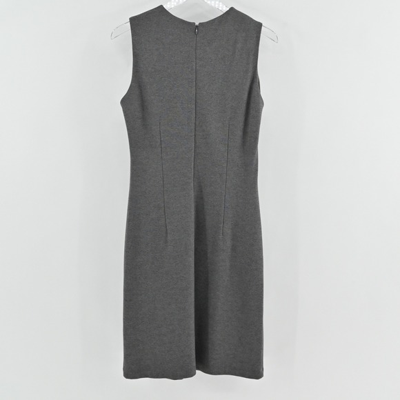 J McLaughlin Gray Sleeveless Dress Size M Quiet Luxury Fitted Career Casual Chic - Picture 3 of 14